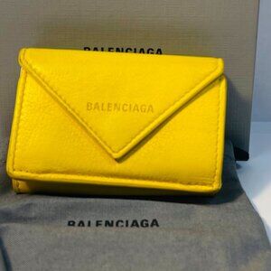 Balenciaga Papier Mini Wallet - Yellow - Preowned